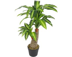Kunst Dracaena op Stam – 80 cm – Tropische Kamerplant – In Pot – kunst Kamerplant