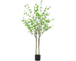 Kunst Enkianthus Boom - Realistisch design met Lifelike Bladeren - voor woonkamer en kantoor - Groen Kunststof in Pot