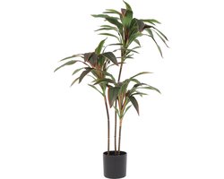 Kunst kamerplant Dracena Roodrand | 90cm - Namaak kamerplant Dracena - Kunstplanten voor binnen - Kunstplant Dracena Roodrand