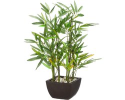 Kunstbamboeplant in Pot – 45 cm – Realistische Kunstplanten voor Badkamer, Thuis, Kantoor en Woonkamer – Duurzaam en Onderhoudsvriendelijk