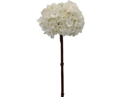 Kunstbloem hortensia 66 cm, creme