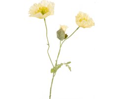 Kunstbloem Poppy 73 cm crème | Kunstplant | Greenmoods