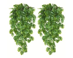 Kunstbloemen - 2 stuks - Kunstplant - Hangplanten - Nep planten voor Binnen en Buiten - Kamer Decoratie - Geschikt voor kantoren, tuinen, feesten, wanddecoraties, kamerdecoraties - 76 cm - Groente