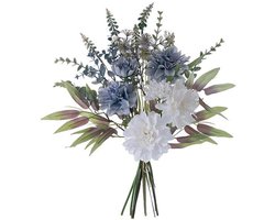 Kunstbloemen - Boeket - 50cm - Zijden bloemen - Kunstplanten - Nepbloemen - Kunstbloem Dahlia's - Boeketten - Woondecoratie - Bruiloft - Bruidsboeket - Cadeau voor vrouw - Housewarming cadeau - Moederdagcadeau - Valentijn cadeau - Huwelijk cadeau