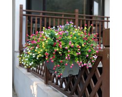 Kunstbloemen Buiten Set 6 Bundels – UV & Weerbestendig – Kunstplanten Balkon Tuin – Binnen en Buiten – Gemengde Kleuren
