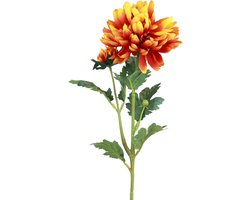 Kunstbloemen decoratie dahlia's kunstbloemen oranje 62cm
