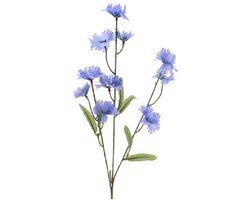 Kunstbloemen Korenbloem - centaurea cyanus - takken - paars - 55 cm - Kunstplanten en steelbloemen