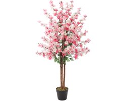 Kunstbloesemboom – 120 cm – Kleurrijke Roze & Witte Bloesems – Realistisch Design met Buigzame Takken