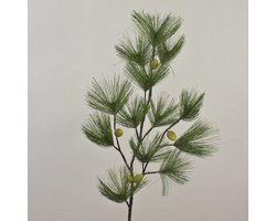 Kunstdennen tak - Decoratieve tak - Huis decoreren - Met dennenappels - 100 cm - Groen