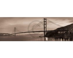 Kunstdruk Alan Blaustein - Golden Gate Bridge II 90x30cm
