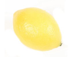 Kunstfruit - citroen - verzwaard - geel - 8 cm - kunststof decoratie