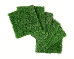 Kunstgrasmatten 36 stuks - Vergrendelende kunstgrastegels voor terras, balkon, tuin, kunstgras vloer, 30x30 cm, Groen