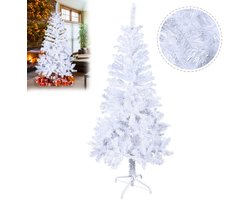 Kunstkerstboom 1,2m – Realistisch PVC, Dichte Takken, Inclusief Standaard, Binnen & Buiten – Wit