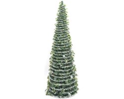 Kunstkerstboom 150 Cm - Pop-Up Lametta Boom - Vooraf Verlicht - Inklapbare Kerstdecoratie Voor Binnen - Groen