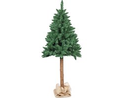 Kunstkerstboom 160 cm - spar met houten stam