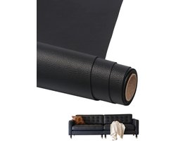 Kunstlederen reparatieset - 35 x 137 cm - zwart - PU-kunstleer - zelfklevend - waterdicht - schimmelbestendig - bank - auto - handtas - renovatie van meubels - leer