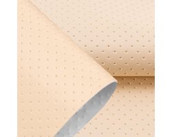 Kunstleer - zelfklevend - 20 x 30 cm - beige - 2 stuks - ademende geperforeerde lederen reparatiepatches voor bank - autostoel - meubels - sterke hechting - eenvoudig aan te brengen