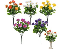 Kunstmadeliefjes Windbestendige UV-bestendige Woonaccessoires | Kunstmadeliefjes Boeket Voor Tafel Tafel Centerpieces Decoraties Binnen Buiten Balkon Tuin Bruiloften Feesten Voordeur