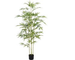 Kunstmatige Bamboeboom in Pot – Levensechte Bamboe met Zijdebladeren – Decoratieve Kunstplant voor Binnen & Buiten, Woonkamer, Kantoor of Thuis - Plant 120 cm Hoog