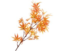 Kunstmatige Esdoorn Tak - Nep Bladeren - Herfst Decoratie - Levensecht Realisme - 83 cm - Oranje