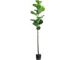 Kunstmatige Ficus Plant - Nep Boom Binnen - Woonkamer Decoratie - UV-Bestendig Blad - 160cm - Groen