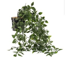 Kunstmatige hangplant met pot – luxe nep klimop met realistische steentjes, hoge kwaliteit voor binnen & buiten decoratie