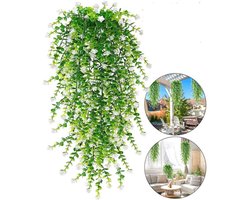 Kunstmatige hangplanten - Kunstplanten - Kunstmatige kamerplanten in pot - Hangende potplanten - Decoratieve kunstmatige potplanten voor binnen en buiten - Woondecoratie - UV-bestendig Waterdicht - Kamer Decoratie - Groen - Kunststof - 76.2 cm