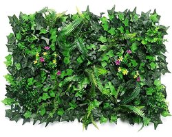 Kunstmatige Heggenpanelen - Nep Klimop - Tuin Decoratie - Hoge Privacy Dekking - 40 x 60 cm - Groen