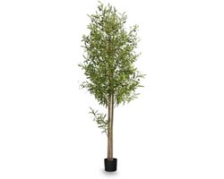 Kunstmatige Olijfboom voor Binnenshuis - 180 cm Hoge Decoratieve Kunstplant - Realistisch Design voor Woonkamer, Kantoor of Huisdecoratie