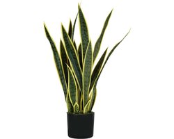 Kunstmatige sansevieria plant - 75 cm met pot - 21 bladeren voor woonkamerdecoratie