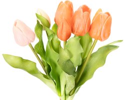 Kunstmatige tulpen voor lentedecoratie, woonkamer en keuken, met een l