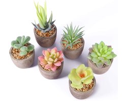 Kunstplant, decoratieve plant, kunstmatige vetplant, decoratie voor buitentafels, huis, balkon, kantoordecoratie