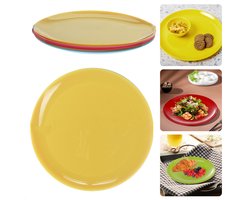 Kunststof Borden Set - Gekleurde Bordjes voor Kinderen - Herbruikbare Plastic Borden - Bordjes - Feestborden - 21 cm - Onbreekbaar - 6 Stuks - Multicolor - Inclusief EBOOK