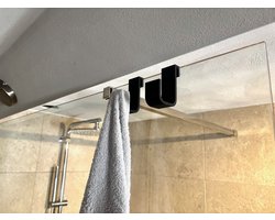 Kunststof Douchehaken – Set van 2 – Voor Handdoeken – Glazen Douchewanden 6 & 8 mm