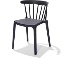 Kunststof Kantinestoel 0104 Zwart