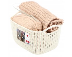 Kunststof mand Knit S Curver 17x30x22cm wit