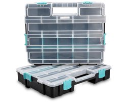 Kunststof opbergdoos - Gereedschap organizer - 1 stuk - Sterk en duurzaam - Aanpasbare compartimenten