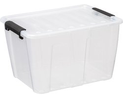Kunststof opbergdoos HOME BOX, 15 liter, grijs