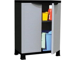 Kunststof Opbergkast - Grijze Kast Archiefkast - Orde Scheppen - Compact Formaat - 68x39x92 cm - Grijs