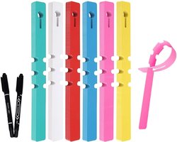 Kunststof plantenetiketten - 600 stuks - hangende plantenbordjes - 2 markeerstiften - 6 kleuren plastic plantenstekers - kunststof plantenbordjes voor bomen - bloemen - zaailingen - wijnstokken - tuinaccessoires - tuinieren