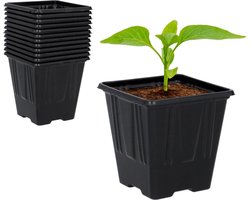 Kunststof potten voor transplantaties 7x7x8 cm, 12 st.