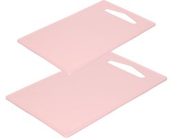Kunststof snijplanken set van 2x stuks oud roze 27 x 16 en 36 x 24 cm - Keuken/koken accessoires