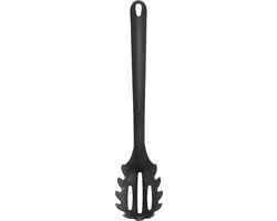 Kunststof spaghetti lepel/opscheplepel - zwart - 30 cm - keukengerei - Pasta opscheplepels