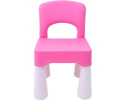 Kunststof stoel, kinderstoel voor meisjes, met rubberen voetjes tot 100 kg, bureaustoelen, prinses, zitgelegenheid met rugleuning, voor kinderen, roze