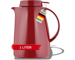 Kunststof thermoskan 0,3 liter zwart - lang warme of koude dranken met schroefdeksel