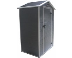 Kunststof tuinhuis - donkergrijs - UV-bestendig dak - ventilatierooster