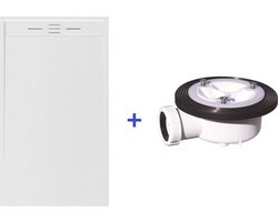 Kunststofcomposiet Douchebak Wit 100 x 100 x 3 cm - Inclusief bijpassende sifon