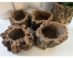 Kurk bloempot klein - ca 10 x 8 cm