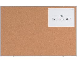 Kurk Bord 88 x 58 cm Grijs Frame - Economy, Kantoor, Notitiebord