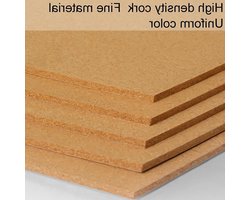 Kurk Bord Roll - Zelfklevende Prikborden - Muur Decoratie - Natuurlijk Materiaal - 15 Stuks - Houtkleurig